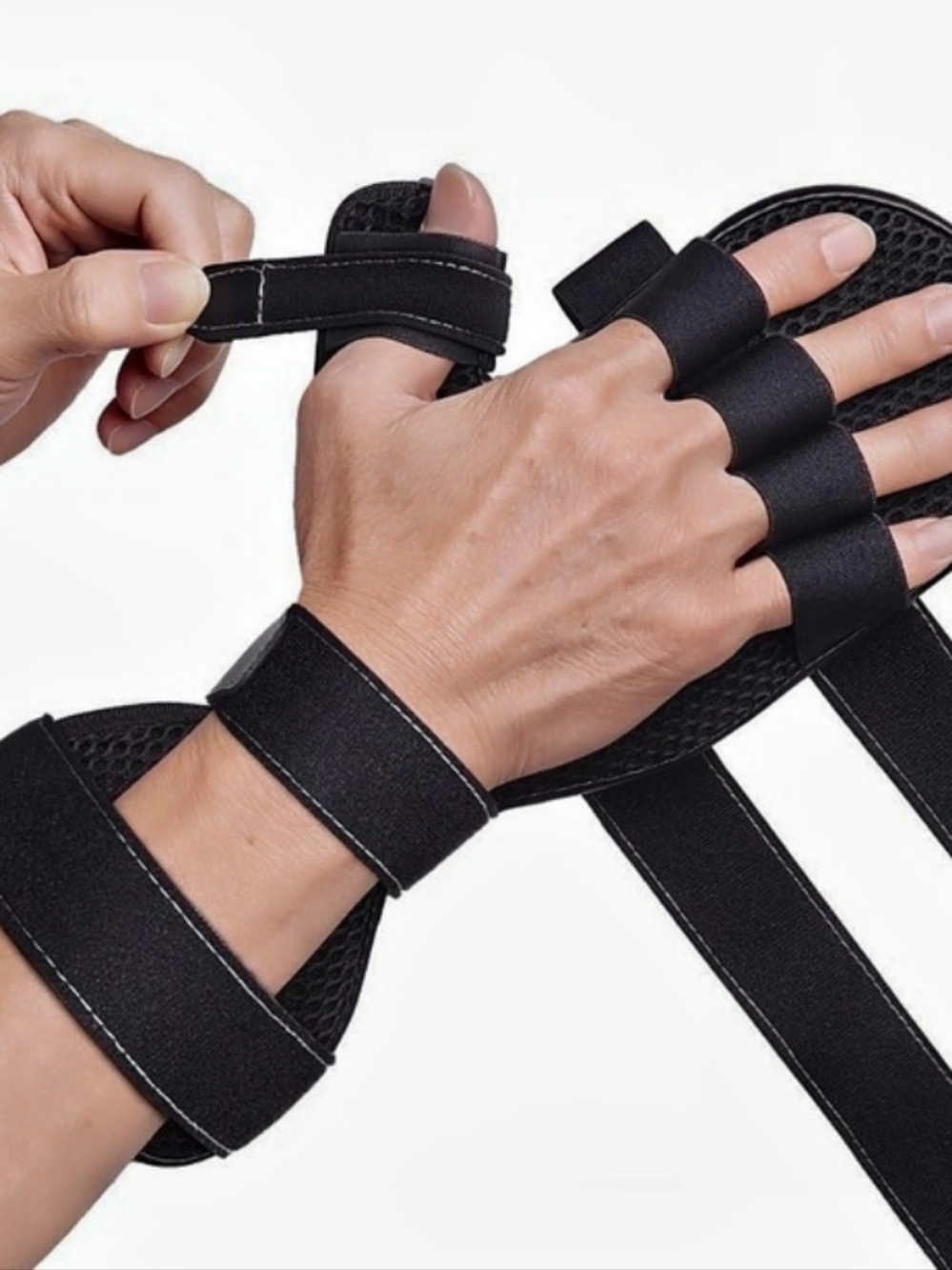 DrFinger Hand Brace Splint - L - Black